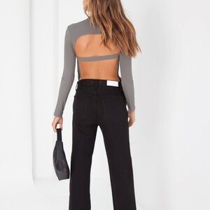 Style addict open back long sleeve mock neck top. Small. NWT.